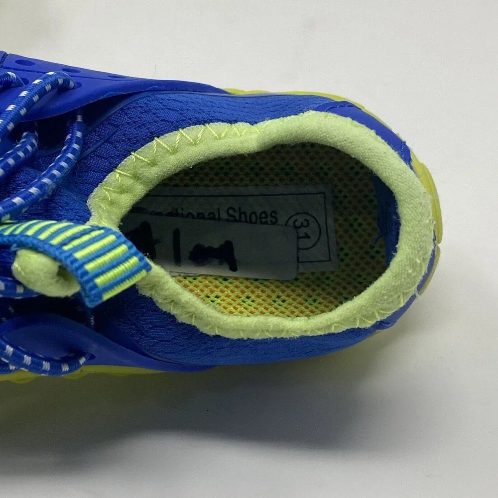 Functional‎ Toddler Kid Water Shoes Size 31 Blue Yellow Swimming Beach
